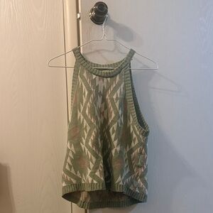 Stylish Green Patterned Women's Top